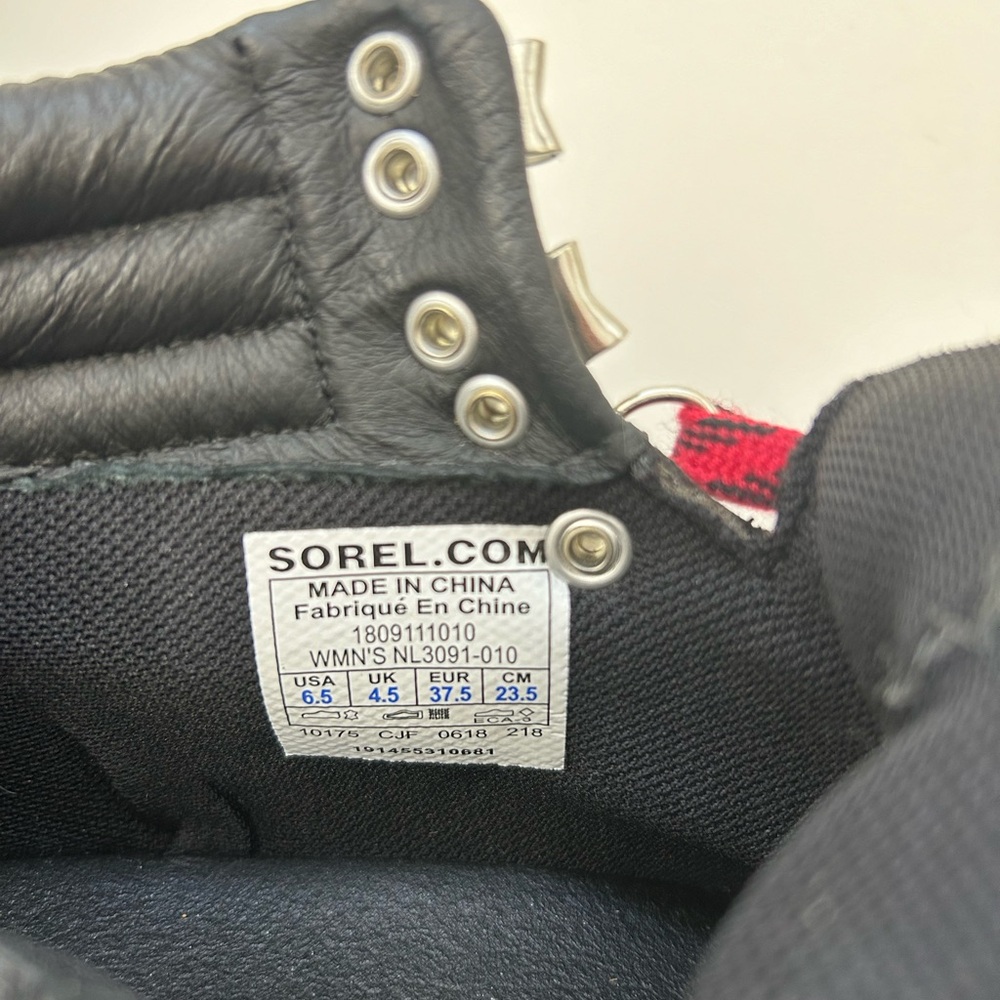 Sorel Women’s Ainsley Conquest Boots size 6 1/2 in black EUC - Picture 9 of 10